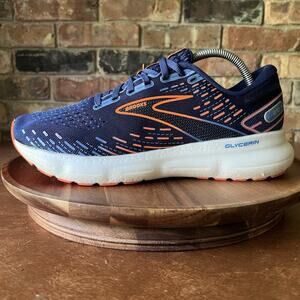 Brooks Glycerin 20 Cushioned Blue Athletic Road Running Shoes Sneakers Men's 9.5